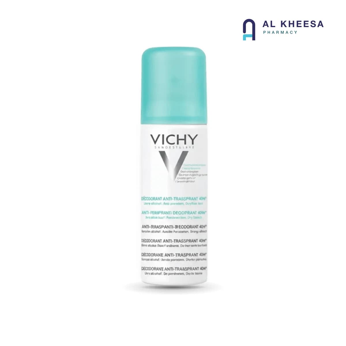 Vichy Anti-Transpirant Deo Spray 48H – Sensitive Skin, 125ml (Green Cap)