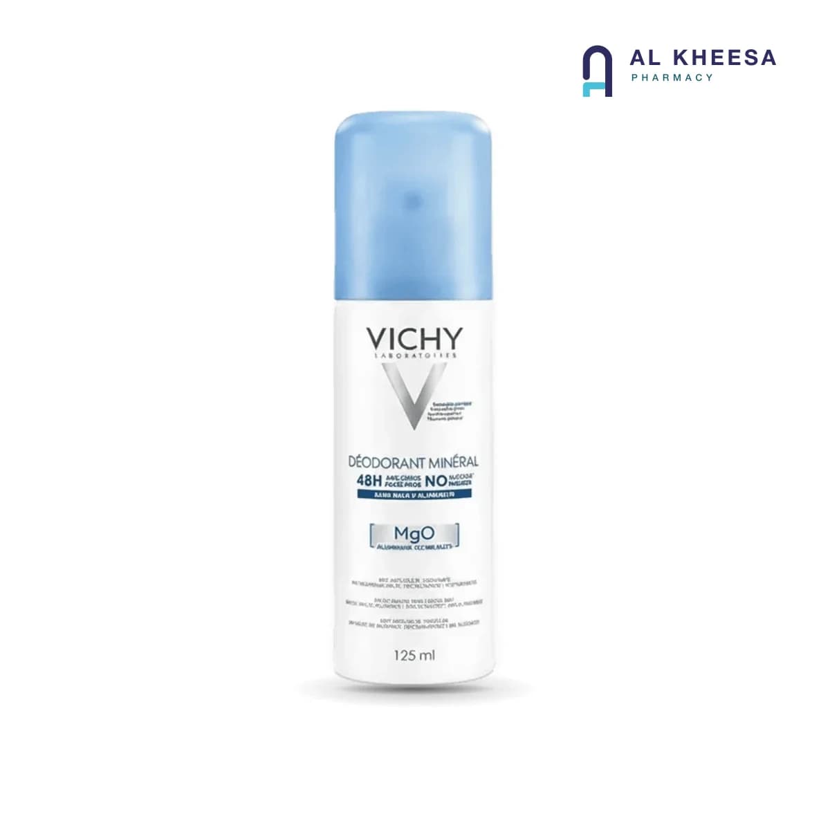 Vichy Deo Mineral 48H Spray – Anti-Perspirant for Sensitive Skin, 125ml (Blue Cap)