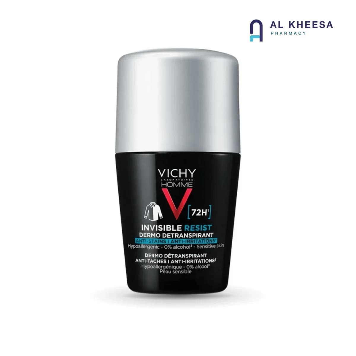 Vichy Deo Roll-On Black 72H – Anti-Perspirant for Sensitive Skin, 50ml