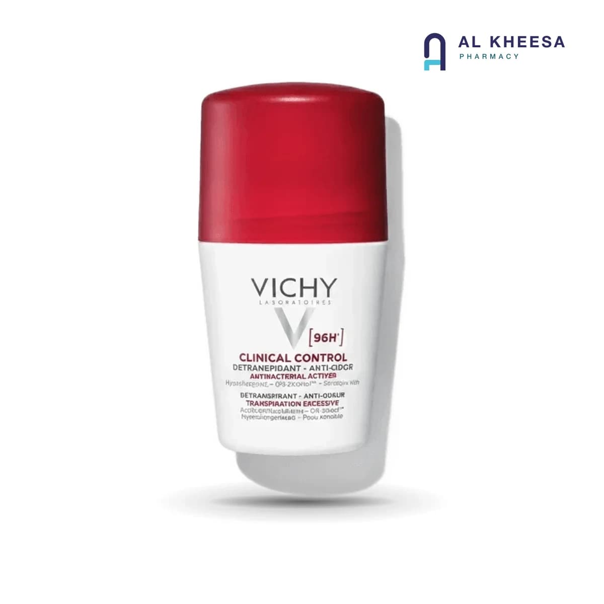 Vichy Deo Roll-On Red Cap 96H – Anti-Perspirant for Women, 50ml