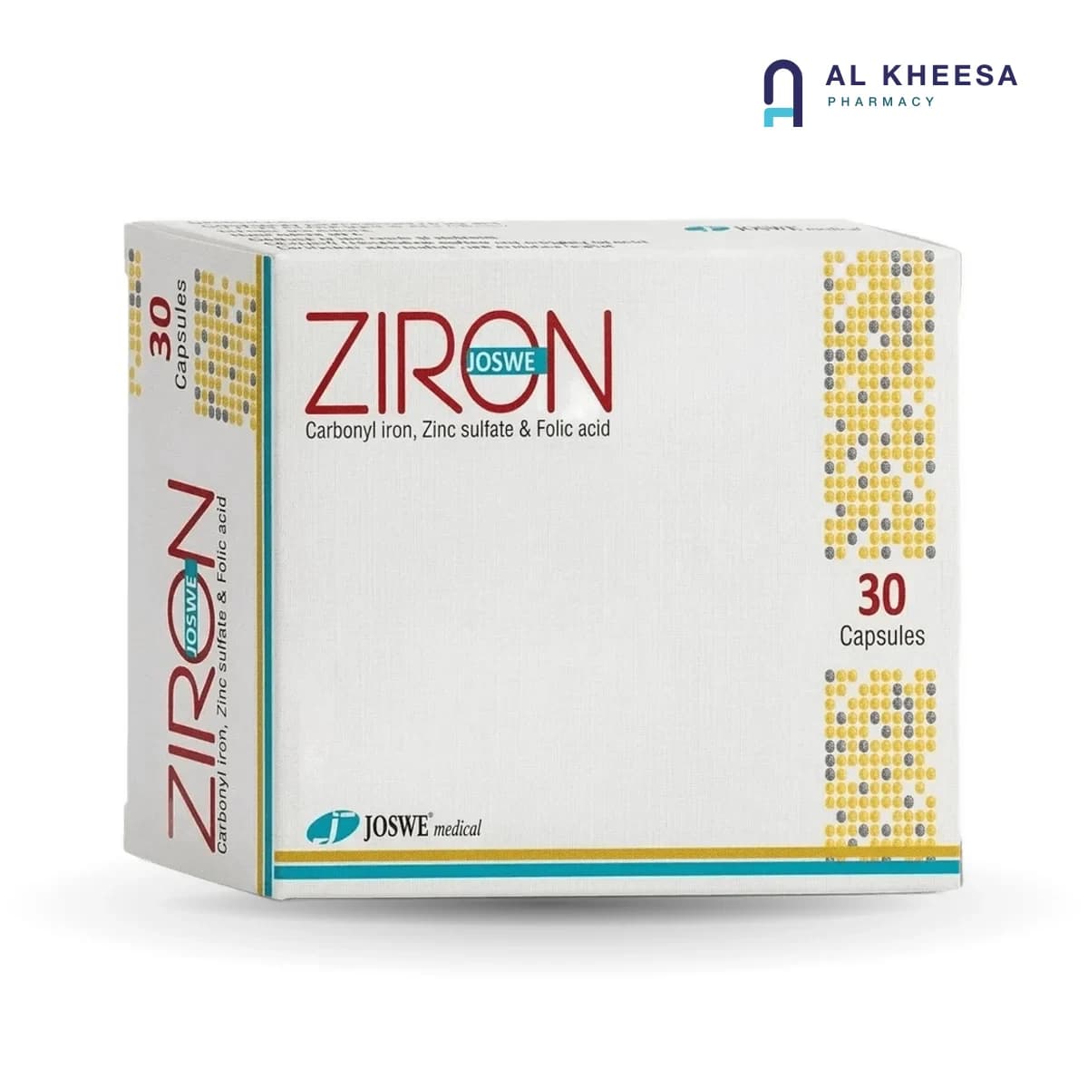 Ziron Iron Supplement Capsules – Iron with Essential Nutrients, 30 Capsules
