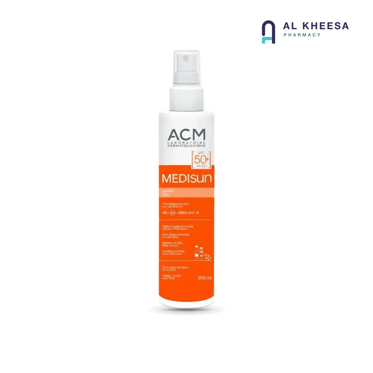 ACM Medisun Medisun Spray SPF50+ – 200ml High Protection & Lightweight Sun Care