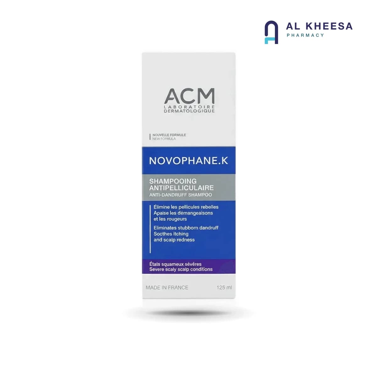 ACM Novophane Novophane K Anti-Dandruff Shampoo – 125ml Gentle Scalp Purifying Care