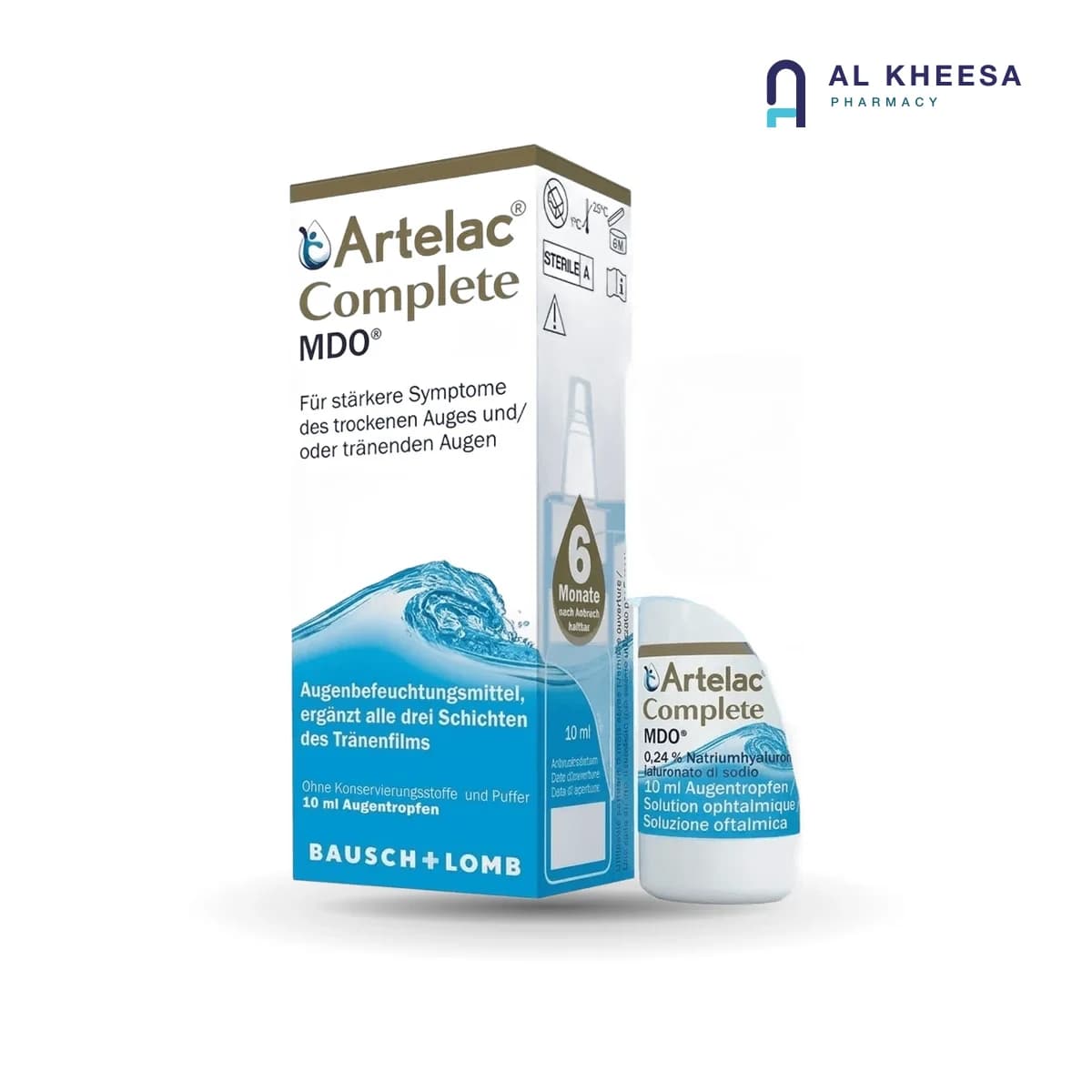 Artelac Complete MDO Eye Drops 10ml – Preservative-Free Lubricating & Moisturizing Drops