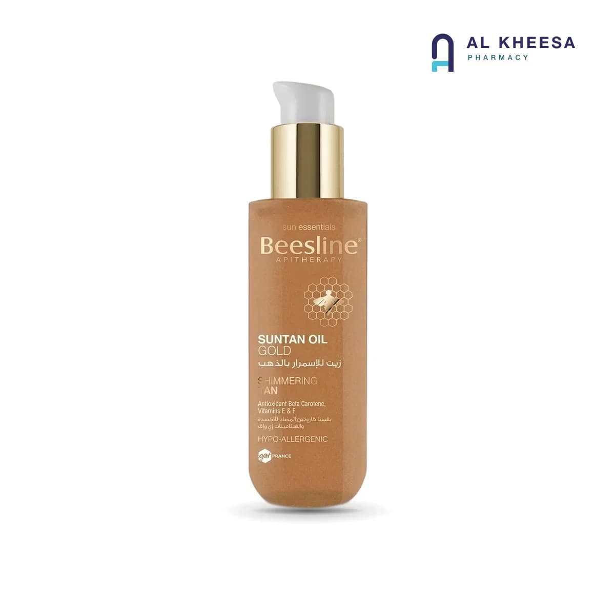 Beesline Suntan Oil Gold 230 ml – Nourishing Tanning Oil for Radiant Sun-Kissed Skin