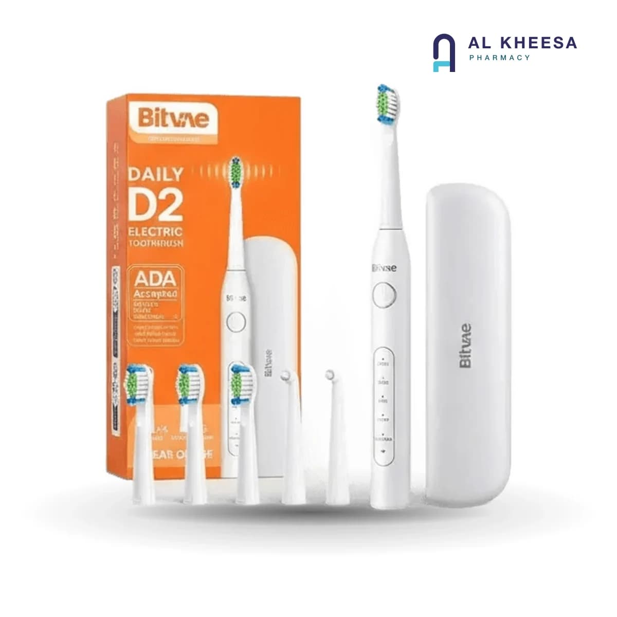 Bitvae D2 Electric Toothbrush – White Sonic Rechargeable Toothbrush with Smart Timer