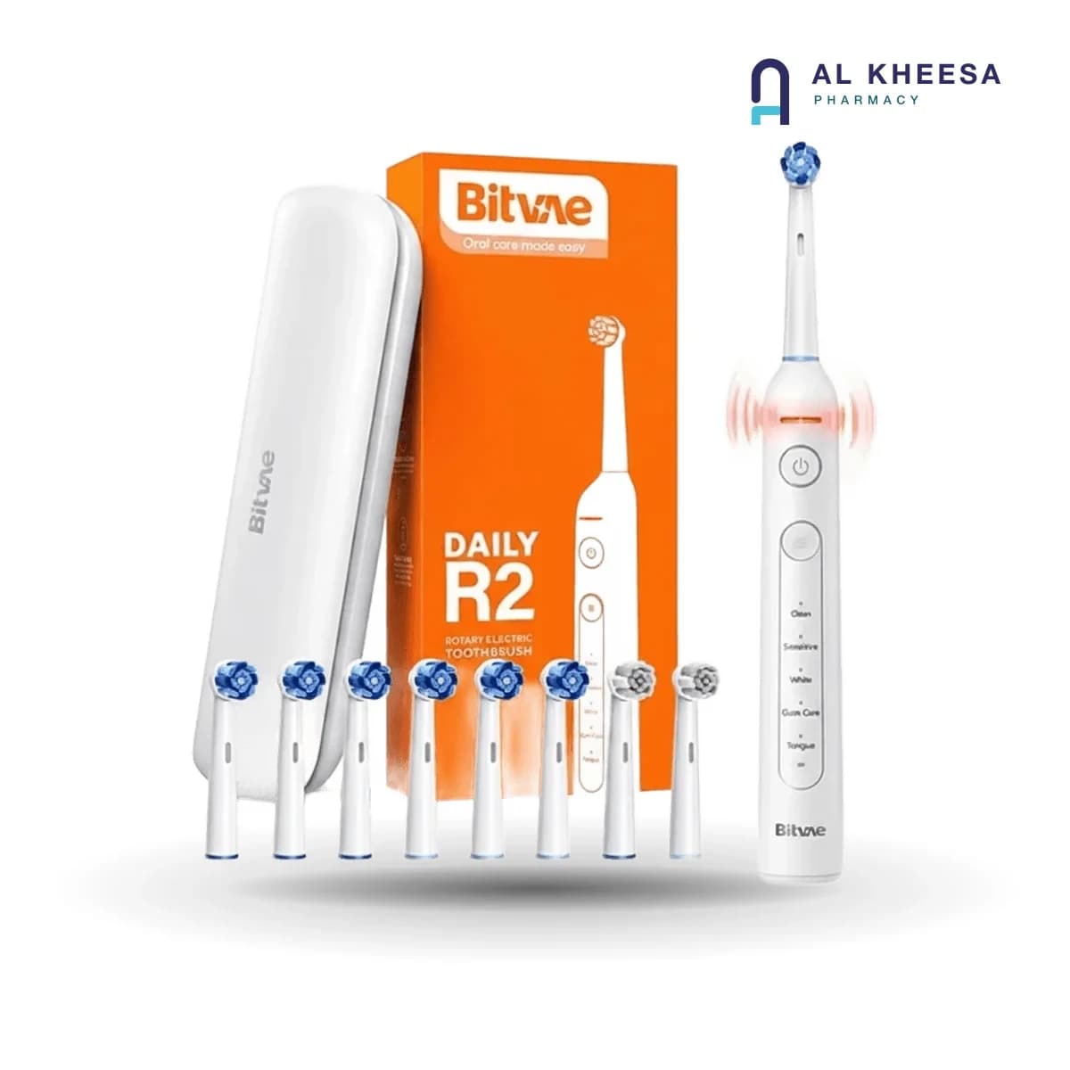 Bitvae R2 Rotating Electric Toothbrush – White Rechargeable Oscillating Toothbrush with Smart Timer