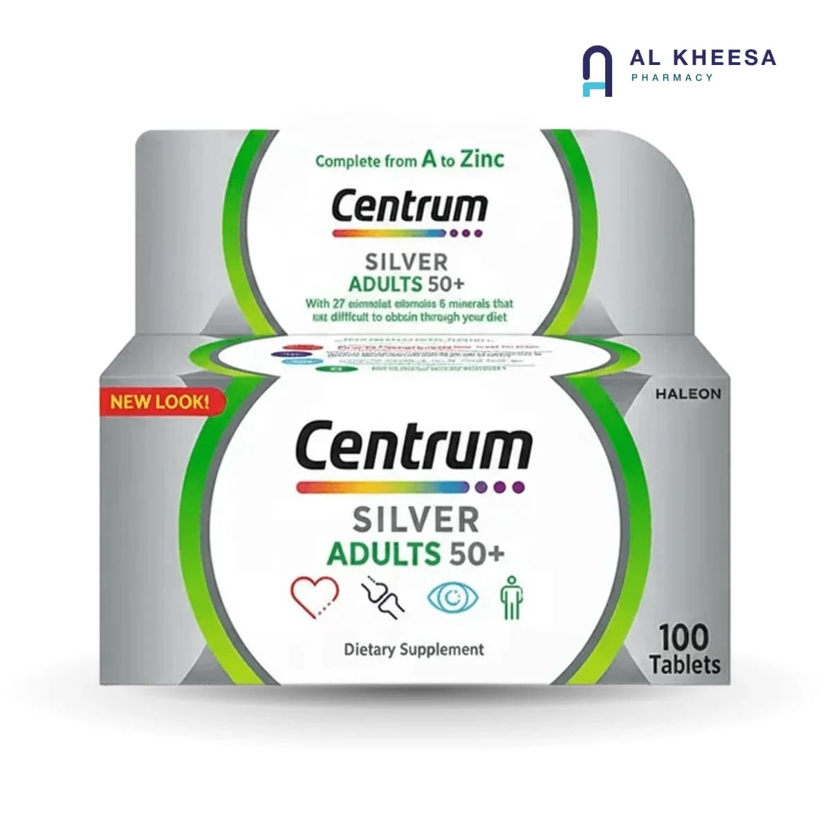 Centrum Silver Adults 50+ Multivitamin & Mineral Supplement Tablets – 100 Count