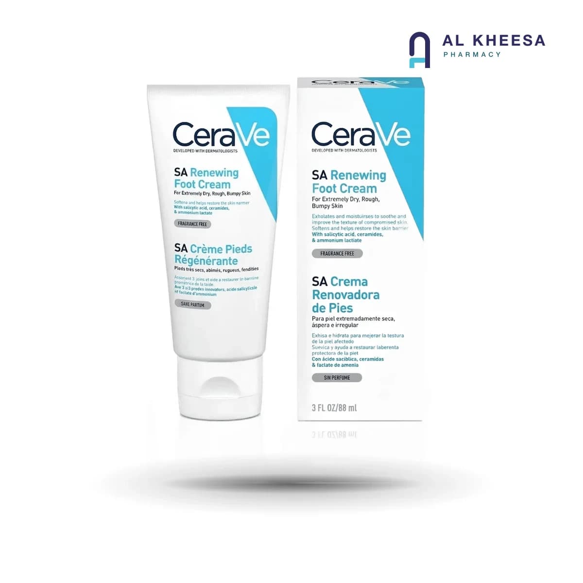 CeraVe Renewal SA Foot Cream – Exfoliating & Moisturizing Cream for Rough, Dry Feet – 88ml