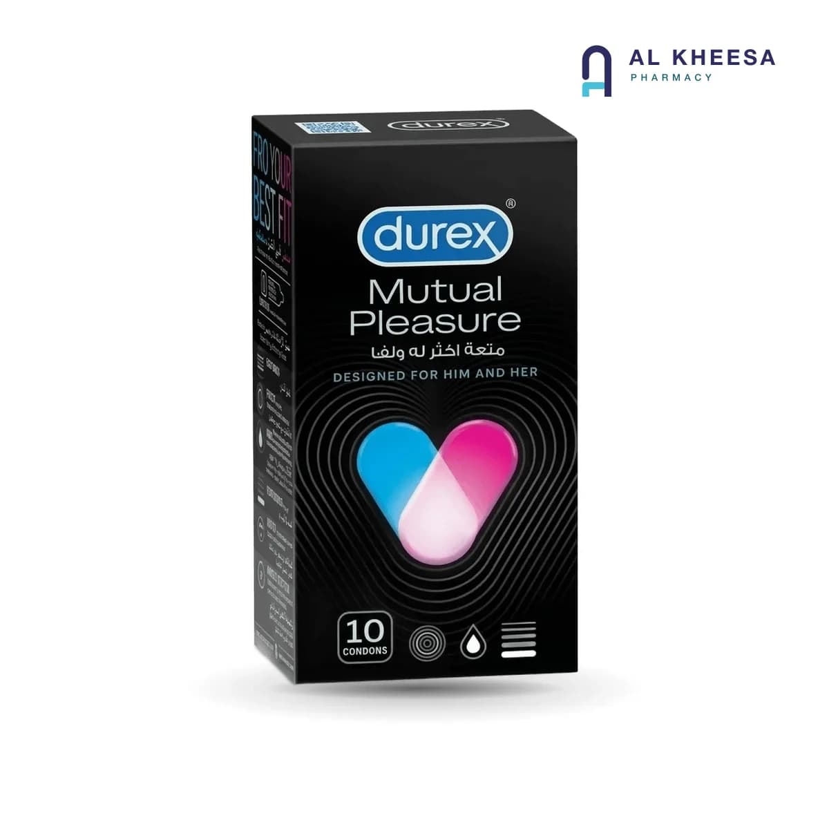 Durex PerformaX Mutual Pleasure Condoms 10-Pack – Ribbed & Dotted for Enhanced Intimacy
