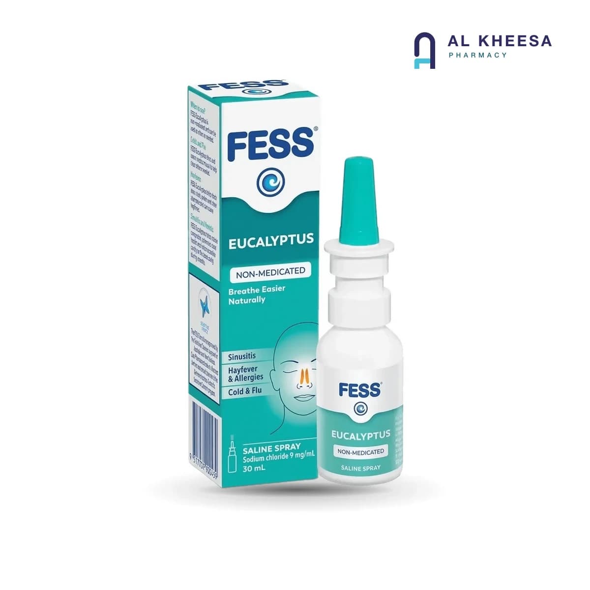 Fess Eucalyptus Nasal Spray | Saline Spray with Eucalyptus for Congestion Relief