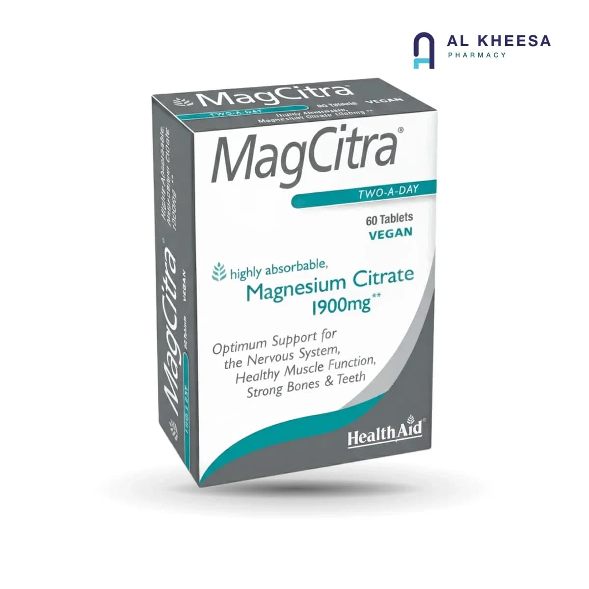 HEALTH AID Magcitra Tablets 60’s – Magnesium Citrate Supplement for Digestive & Muscle Support