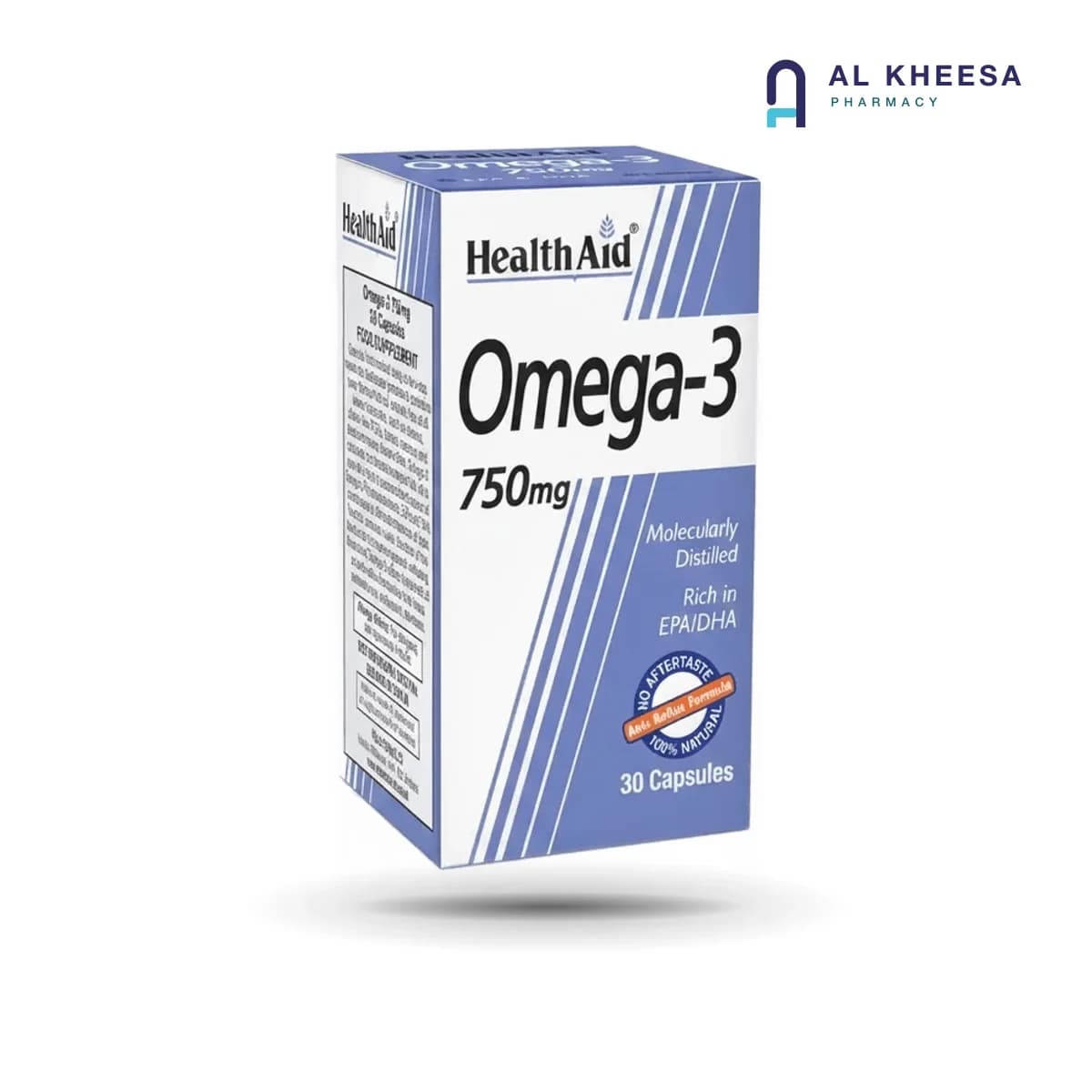 Health Aid Omega 3 750 mg Softgel Capsules – Heart & Brain Support – 30 Capsules