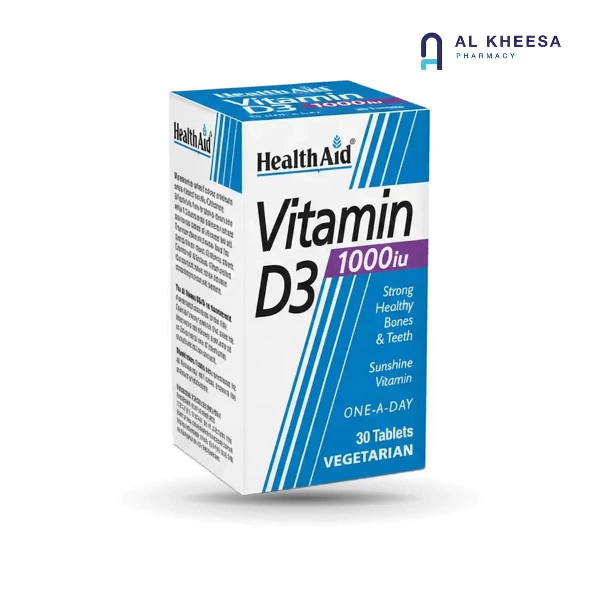 Health Aid Vitamin D3 1000 IU Tablets – Daily Bone & Immune Support (30 Tablets)