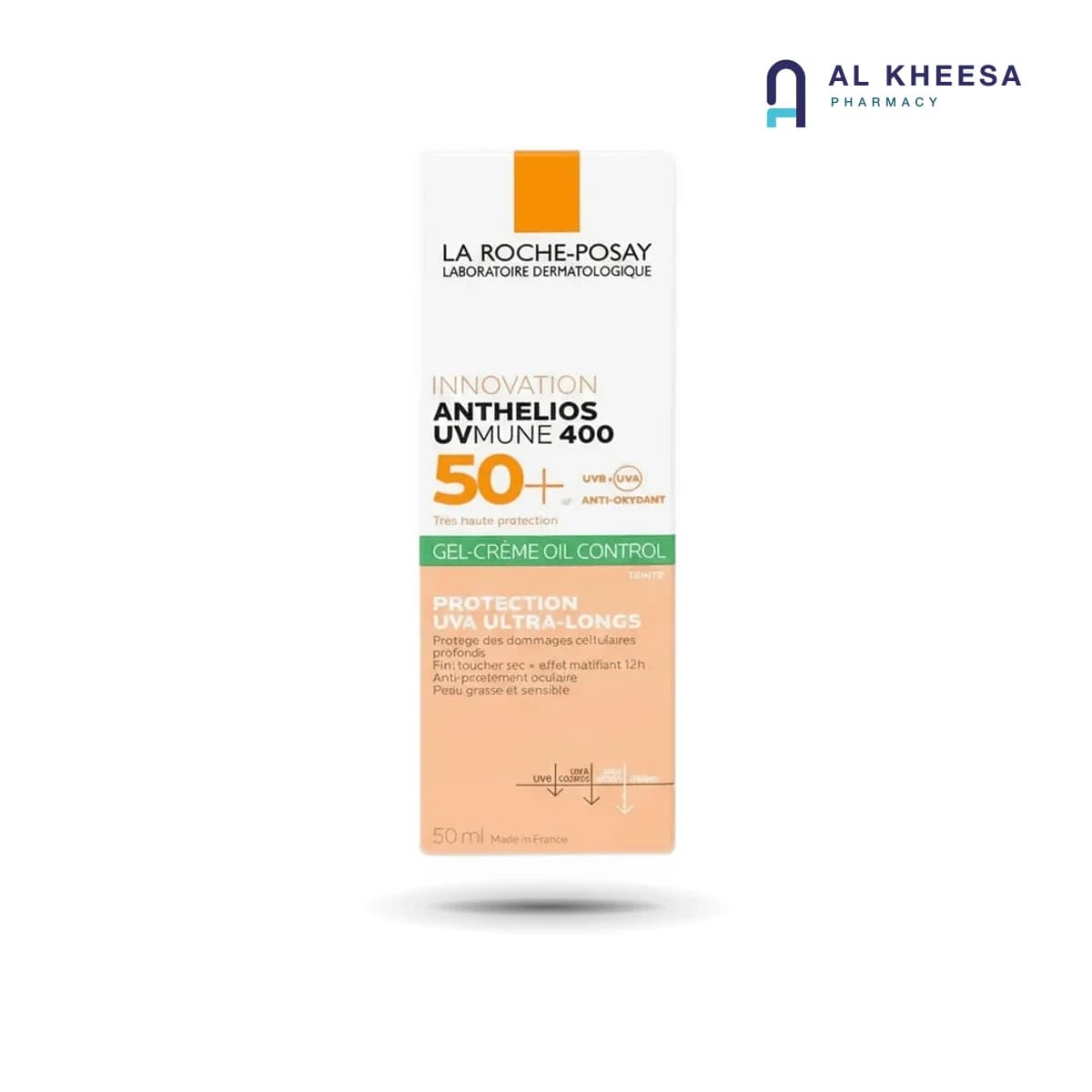 La Roche-Posay Anthelios Anti-Shine Tinted Gel-Cream SPF50+ – Oil Control Sunscreen for Oily & Acne-Prone Skin