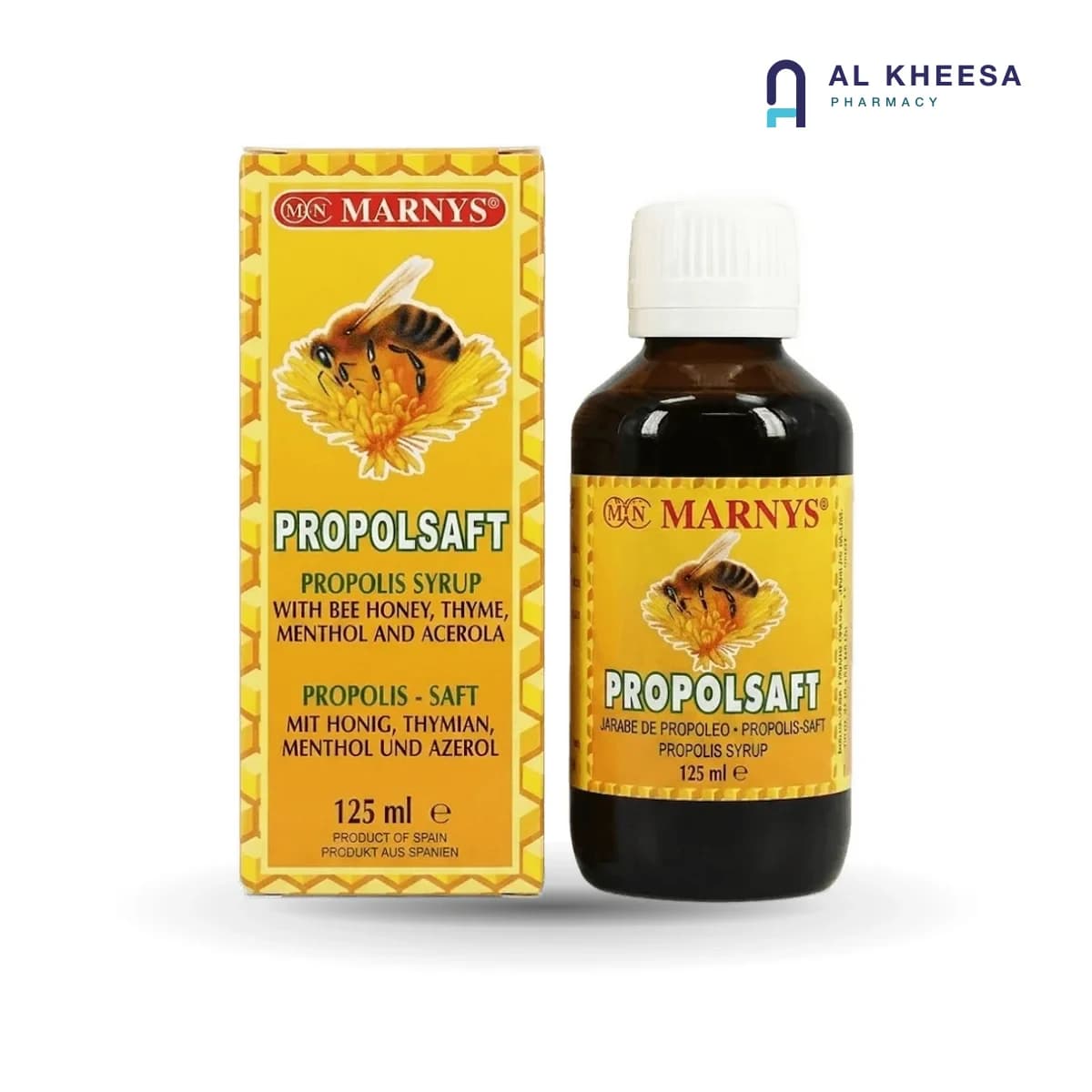 Marnys Propolsaft Propolis Syrup 125 ml – Natural Immune Support & Throat Soothing Formula
