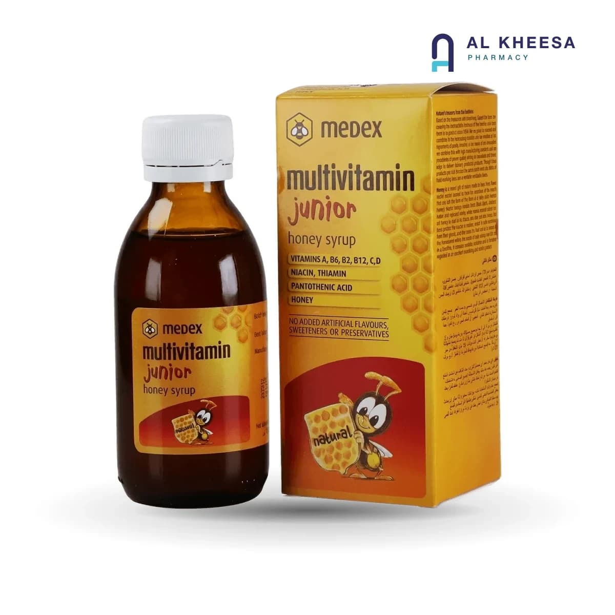 Medex Multivitamins Junior Honey Syrup 150 ml – Nutritional Support Syrup for Children