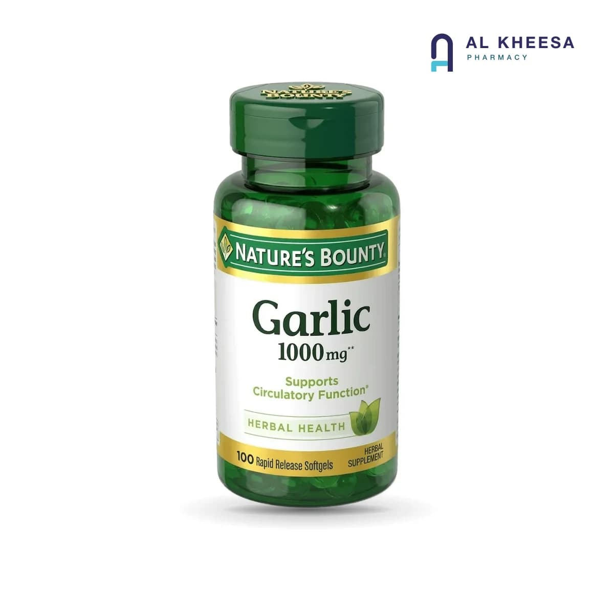 Natures Bounty Garlic Oil 1000 mg Softgels – Heart & Wellness Support – 100 Softgels