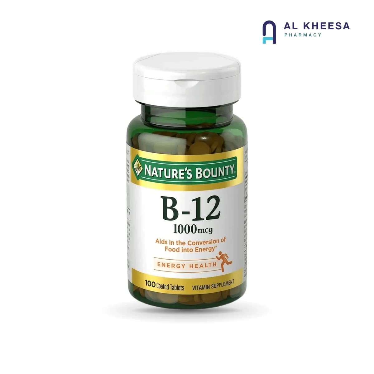 Natures Bounty Vitamin B12 1000 mcg Tablets – Energy & Nervous System Support – 100 Tablets