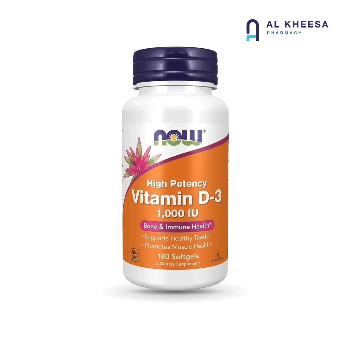 Now Vitamin D3 1000 IU Softgels – Bone, Immune & Overall Health Support, 180 Softgels