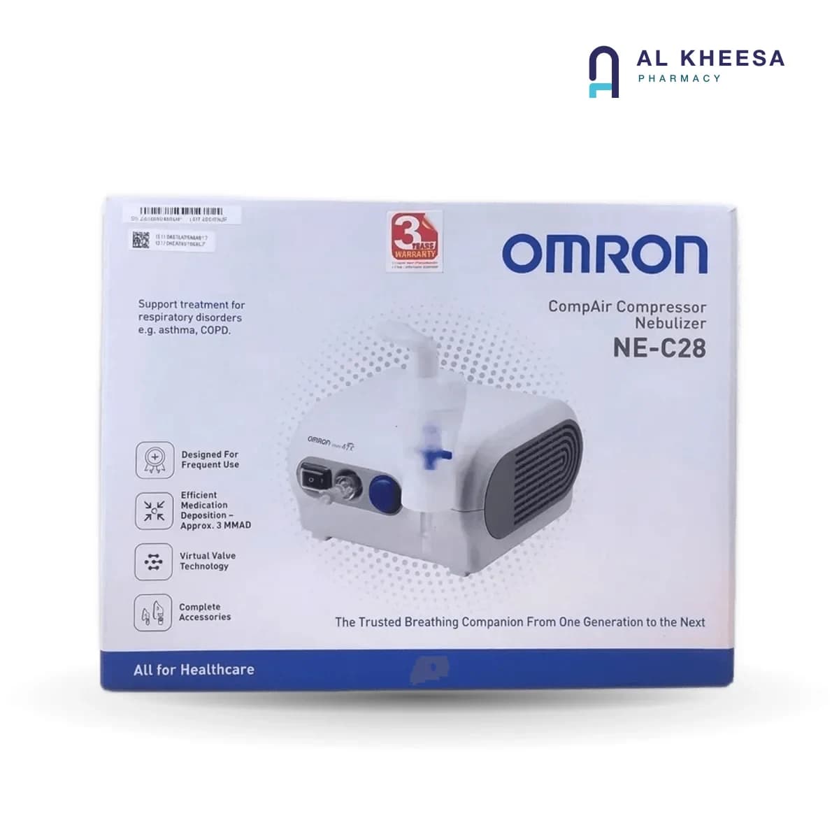 Omron C28 Compressor Nebulizer – Reliable Respiratory Therapy Device for Home and Clinical Use