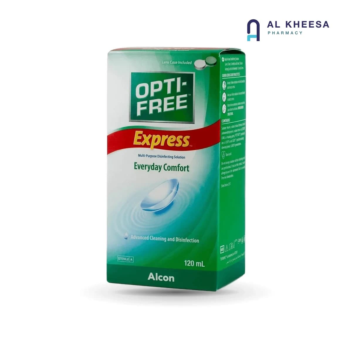 Opti-Free Express Multi-Purpose Contact Lens Solution – 120 mL Fast Cleaning & Comfort
