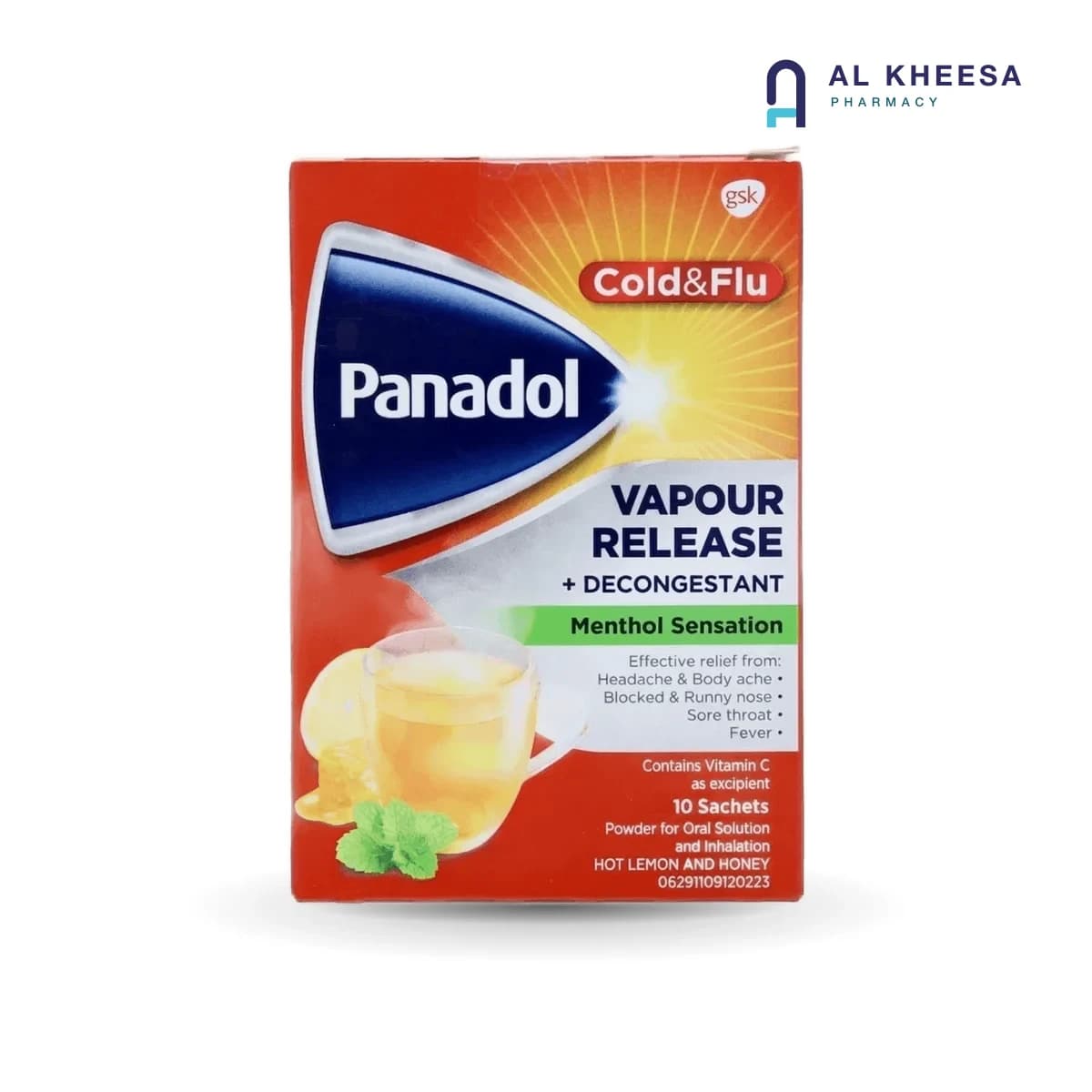 Panadol Cold & Flu Hot Remedy Sachets – Relief for Cold, Flu & Congestion (10 Sachets)