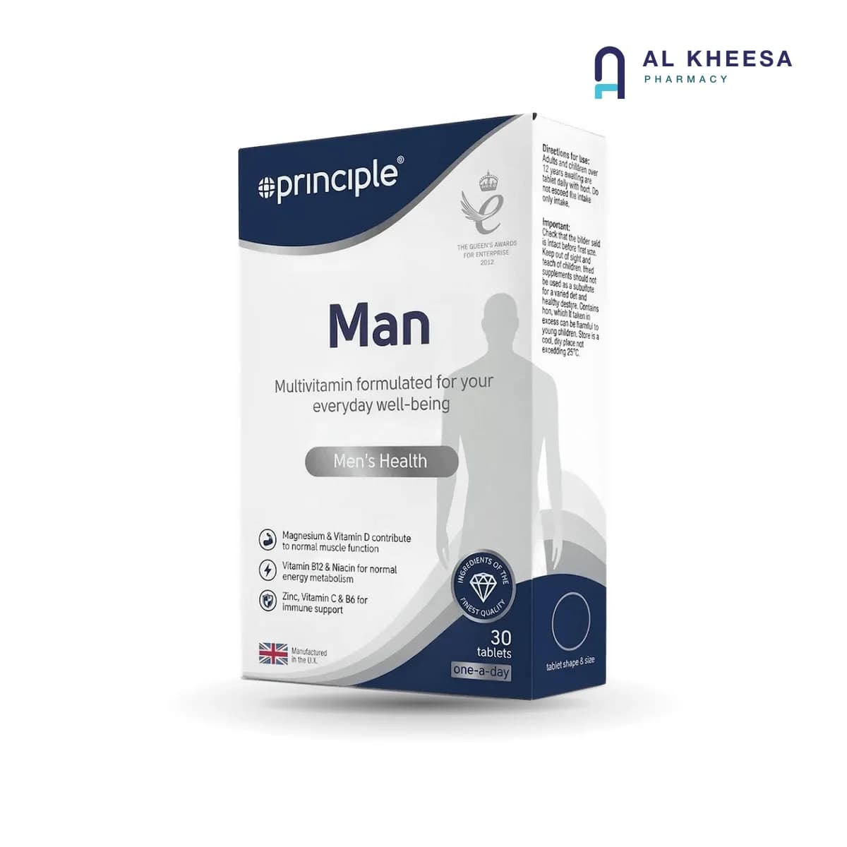 Principle Man Multivitamin Capsules – Daily Nutritional Support for Men – 30 Capsules