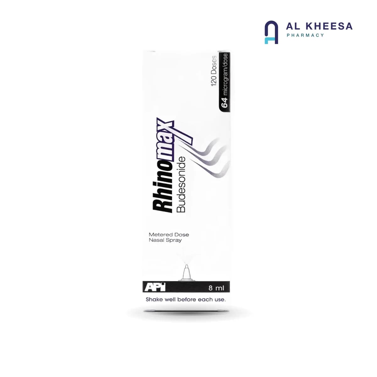 Rhinomax Nasal Spray 64 mcg/Dose – Metered Dose Allergy Relief Spray, 120 Doses (8 ml)
