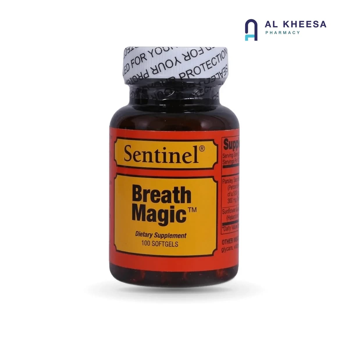 Sentinel Breath Magic Capsules 100 Count – Daily Fresh Breath & Digestive Support Supplement
