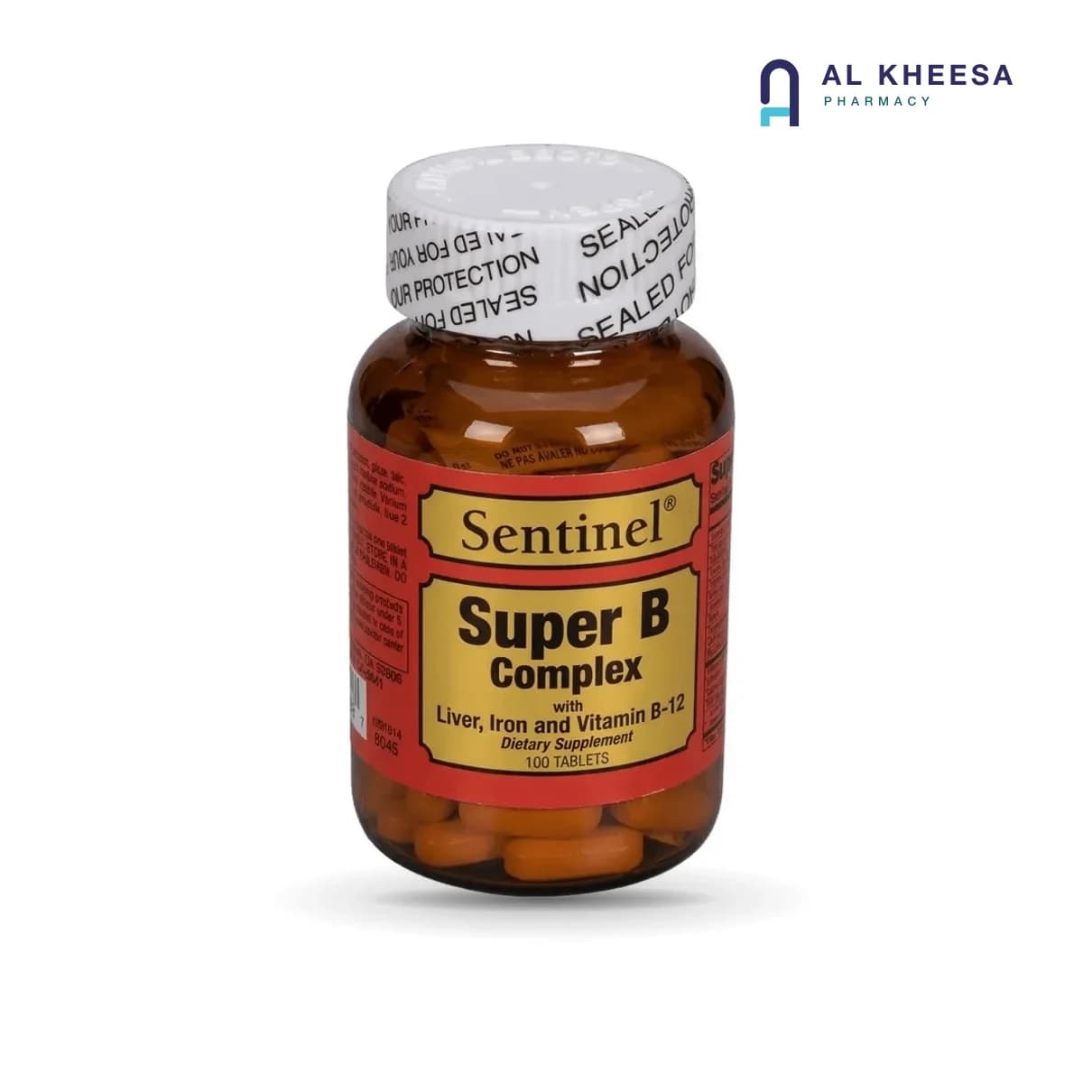 Sentinel Super B-Complex Tablets – 100 Count | Energy, Metabolism & Nervous System Support
