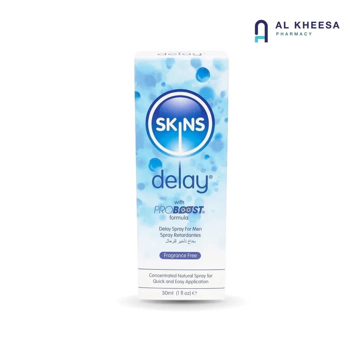 Skins Delay Spray with ProBoost Formula for Men 30ml – Fast-Absorbing Control Spray
