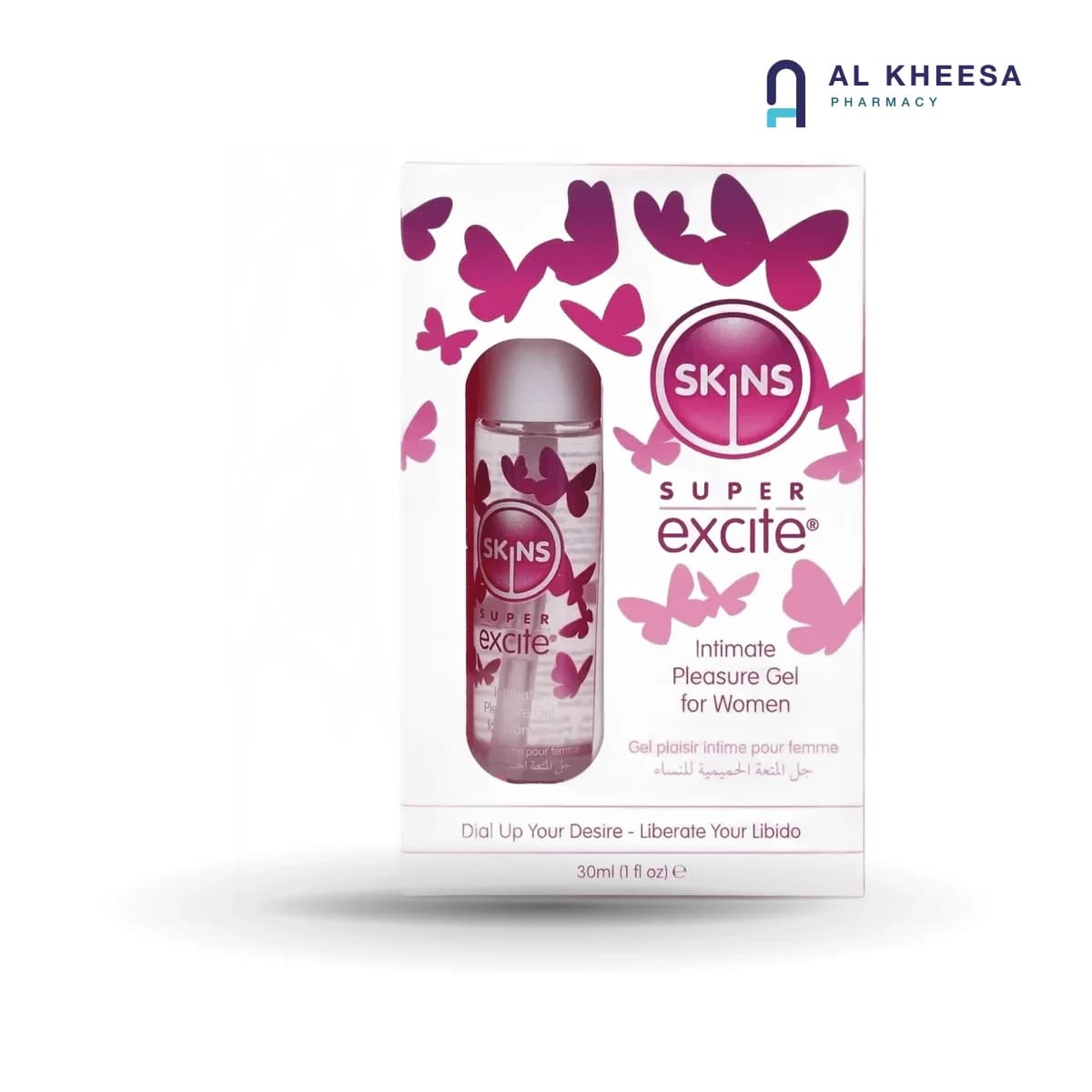 Skins Super Excite Intimate Pleasure Gel for Women 30ml – Water-Based Sensory Enhancement Gel