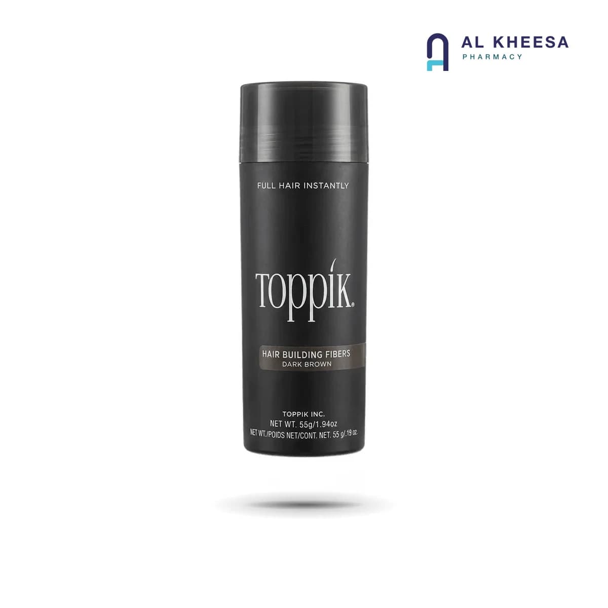 Toppik Hair Building Fibers Dark Brown 55g – Keratin Hair Thickening Fibers for Thinning Hair