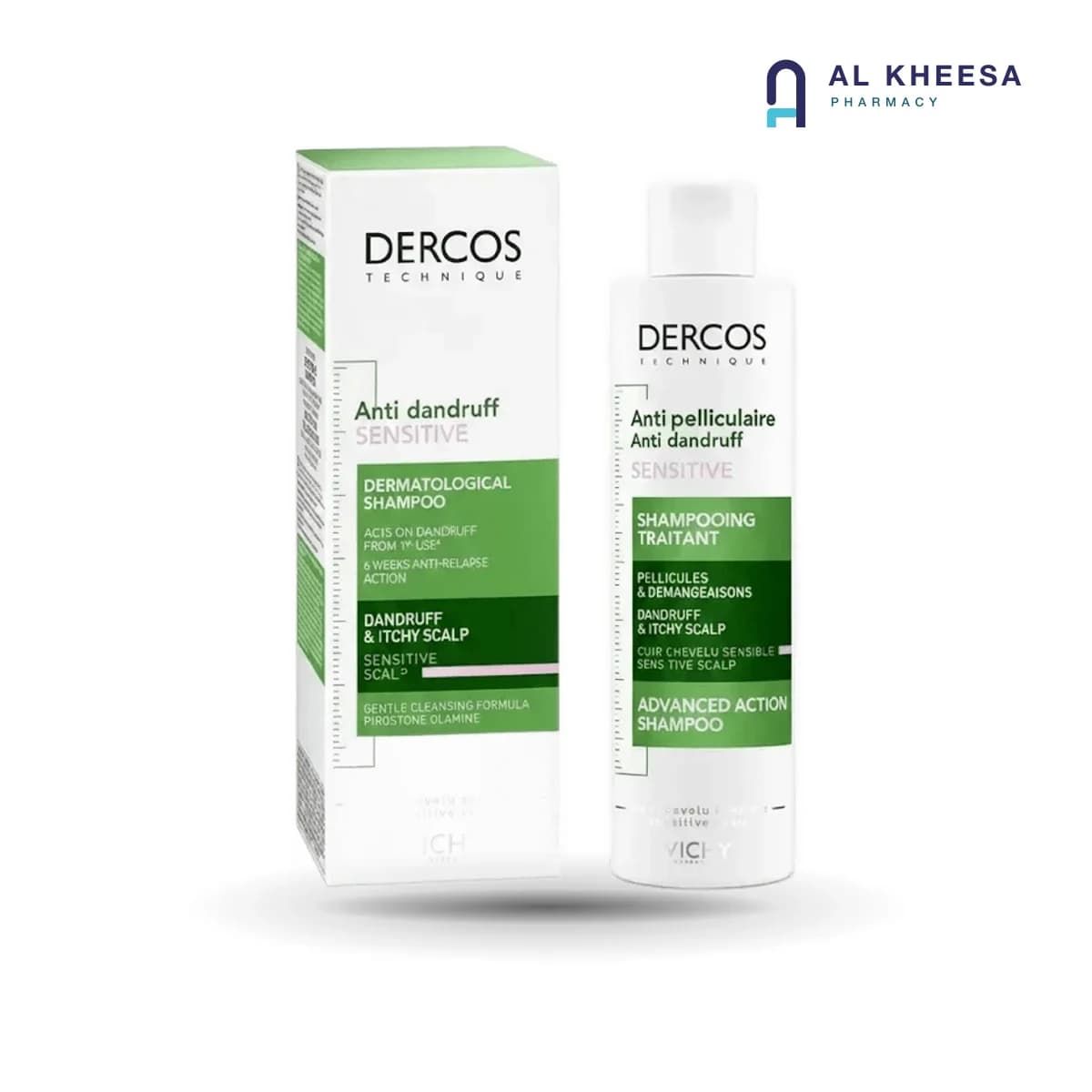 Vichy Dercos Anti-Dandruff Sensitive Scalp Shampoo – 200ml Soothing & Purifying Care