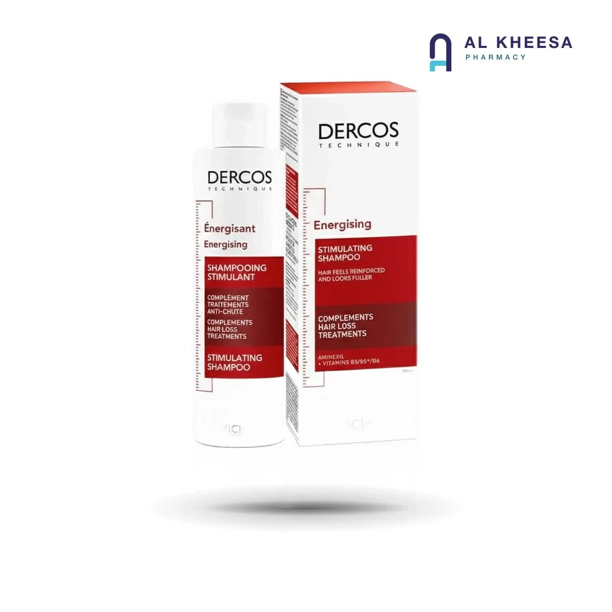 Vichy Dercos Energising Aminexil Anti-Hair Loss Shampoo – 200ml Strengthening Care for Thinning Hair