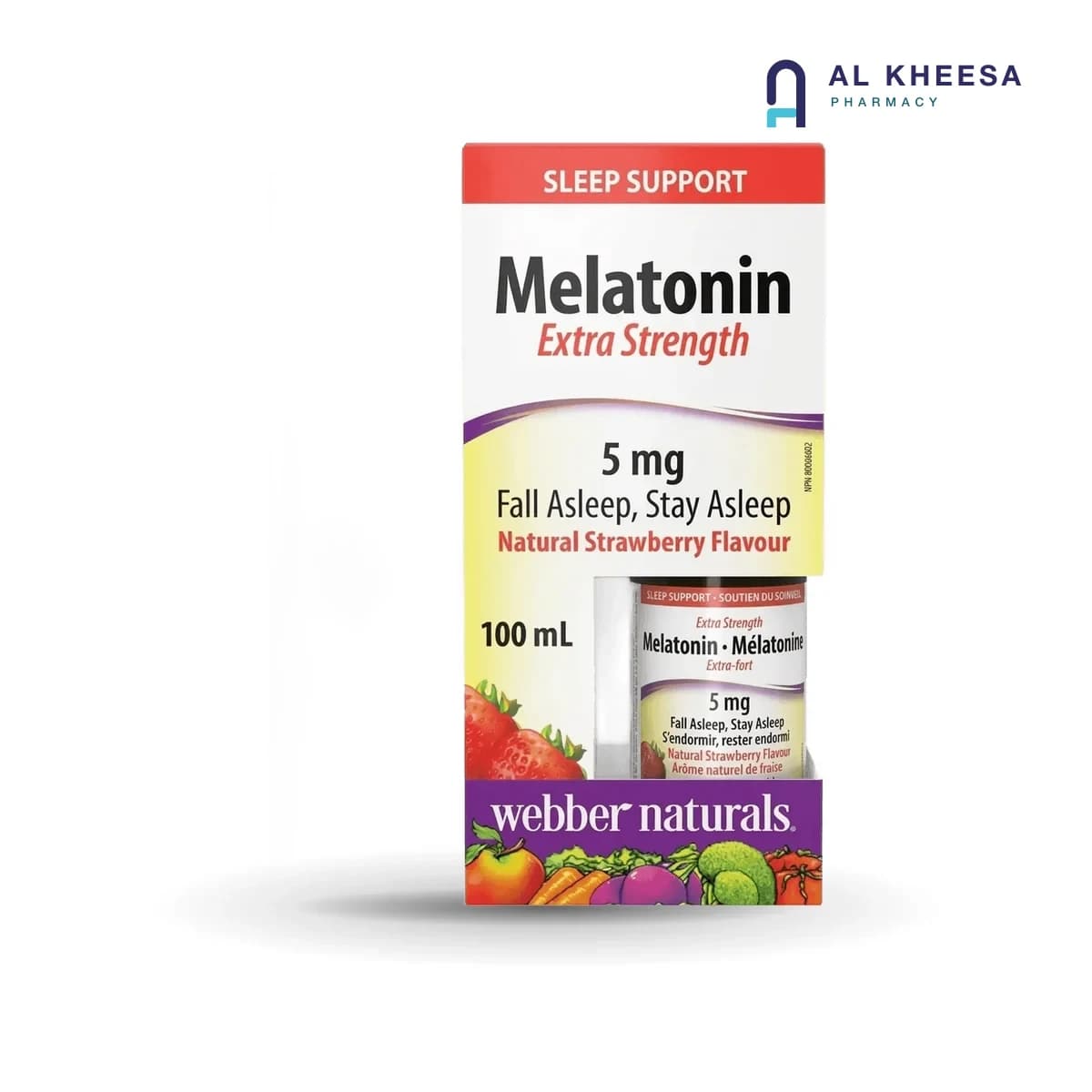 Webber Natural Melatonin Extended Strength 5mg Liquid – 100ml | Sleep Support Supplement