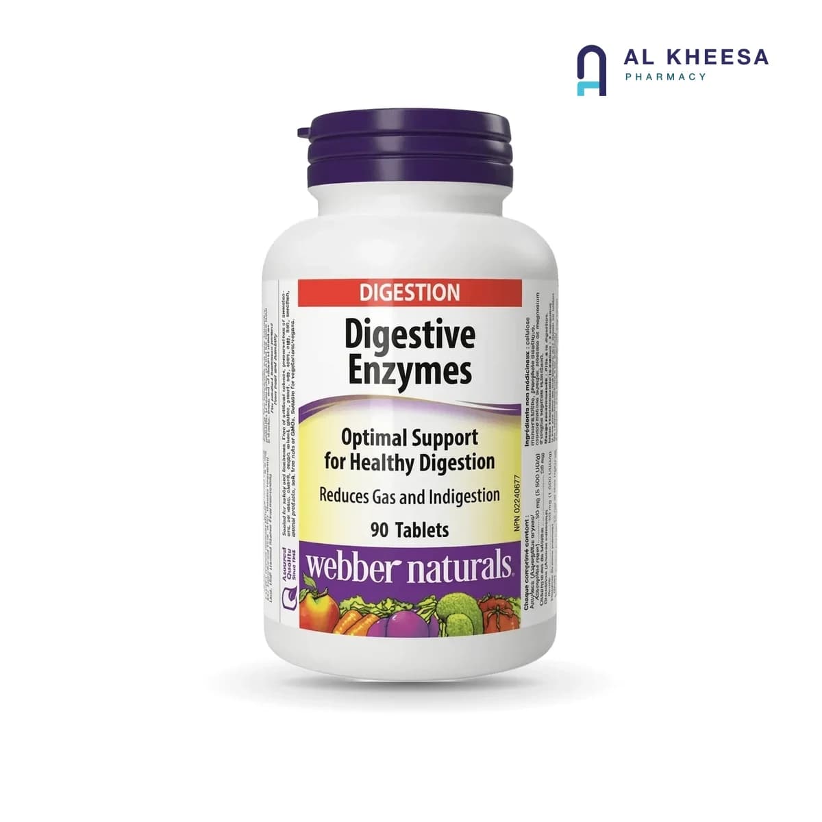 Webber Naturals Digestive Enzymes Tablets – 90 Count Digestive Support Supplement