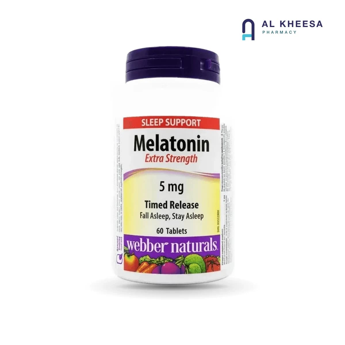Webber Naturals Melatonin 5 mg Timed Release Tablets – 60 Count Sleep Support Supplement