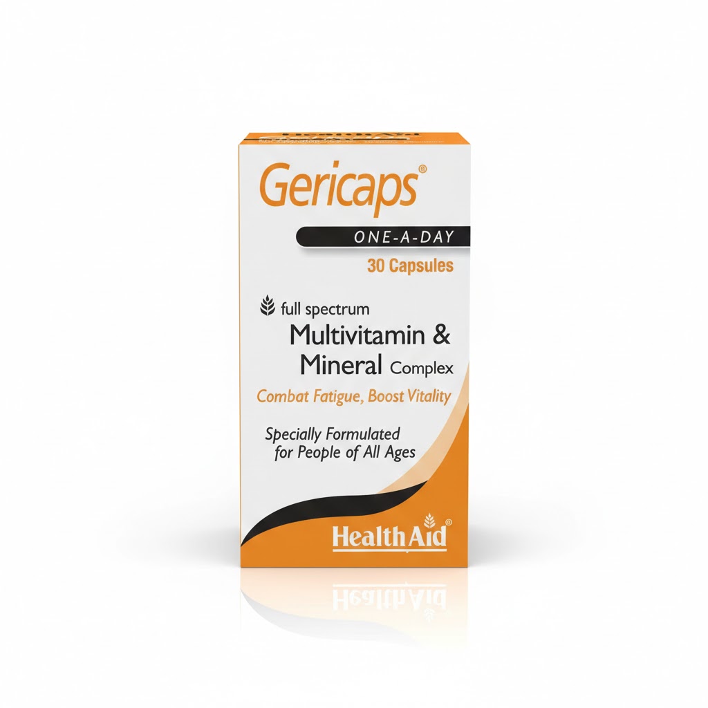 HealthAid Gericaps Multivitamin & Mineral Tablets – 30 Capsules