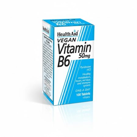 Health Aid  Vitamin B6 50 mg Tablets – High-Potency Nutritional Support (100 Tablets)