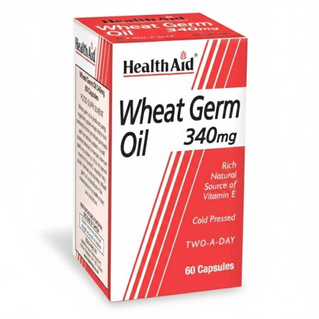 Health Aid  Wheat Germ Oil Capsules – Natural Vitamin E Source – 60 Capsules
