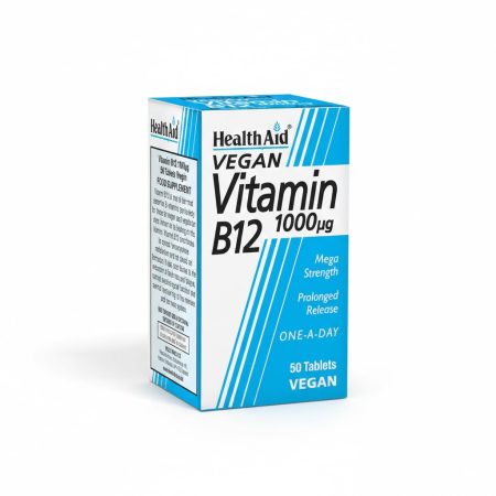 HealthAid Vitamin B12 1000 mcg Tablets – High-Potency Nutritional Support (50 Tablets)