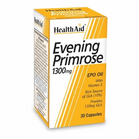 Health Aid  Evening Primrose Oil 1000 mg with Vitamin E Capsules – Nutritional Supplement (30 Capsules)