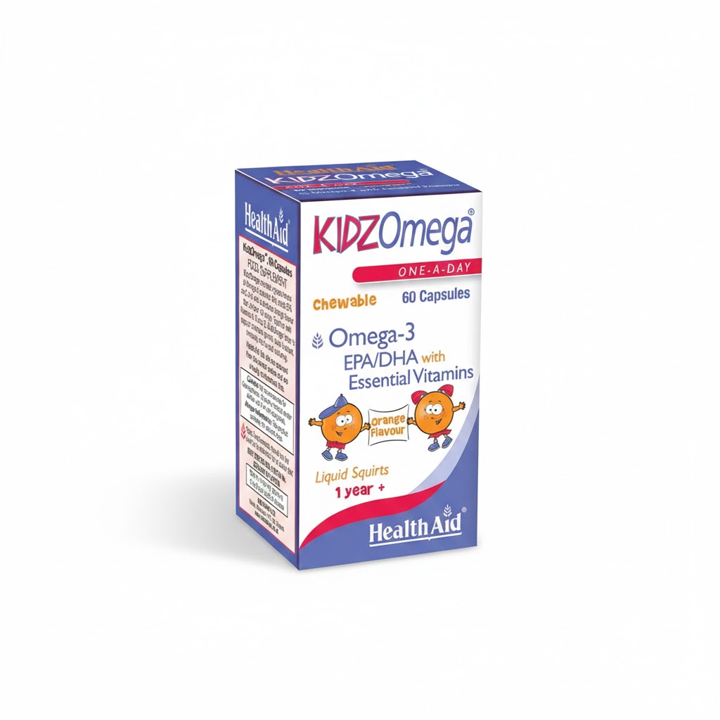 Health Aid Kidz Omega Chewable Capsules – Omega-3 Nutritional Supplement for Children (60 Capsules)