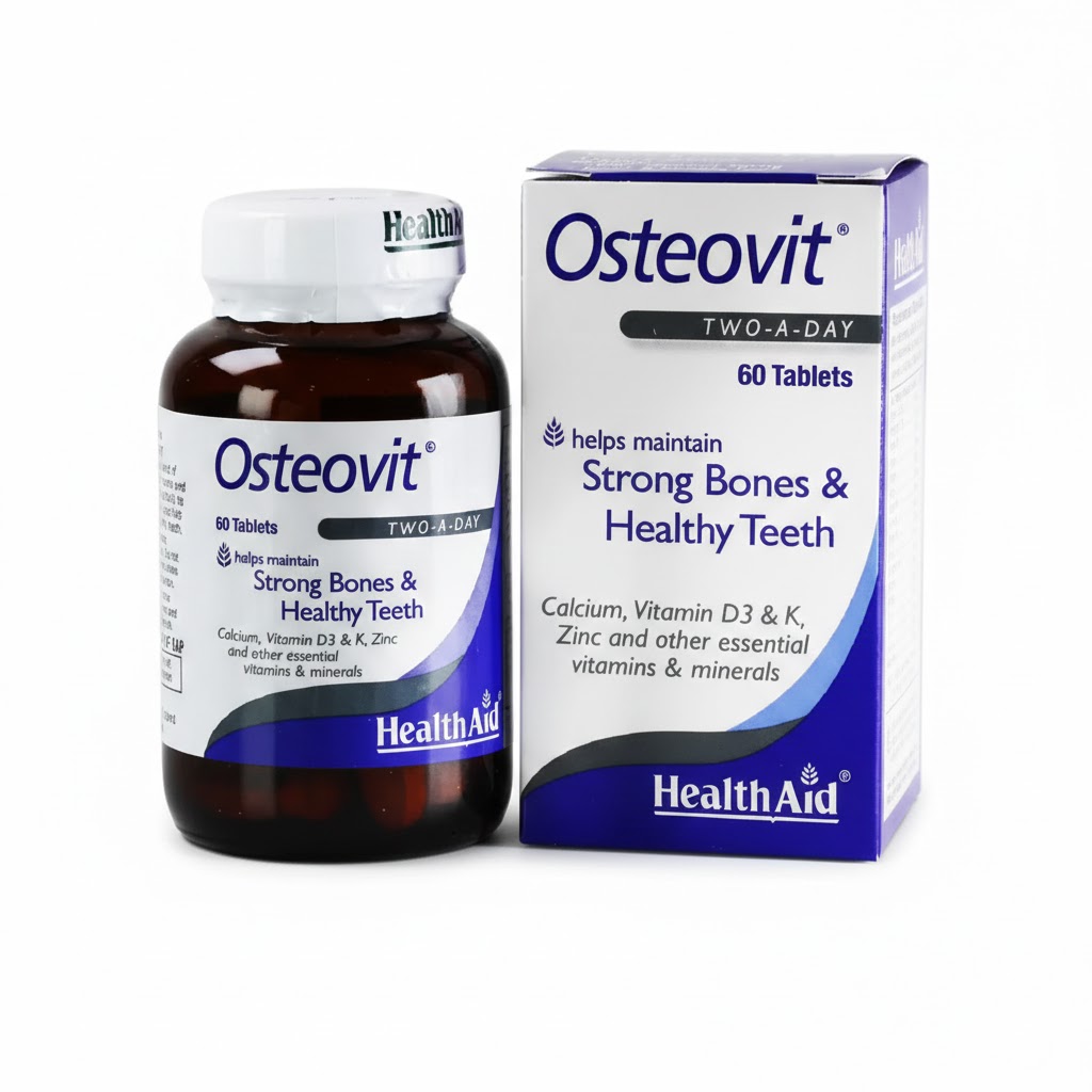 Health Aid Osteovit – Calcium & Vitamin D Tablets, 60 Count