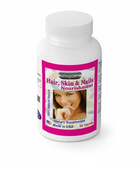 HealthWise USA Hair, Skin & Nails Nourishment Tablets – 60 Count Daily Beauty Support