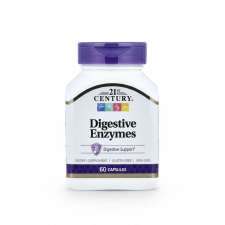 21st Century Digestive Enzymes Capsules – Digestive Support, 60 Capsules