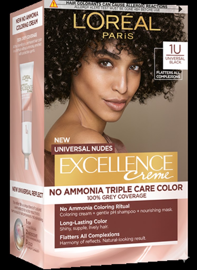 L’Oréal Paris Excellence Crème Hair Color No. 01 Black – Triple Care Formula