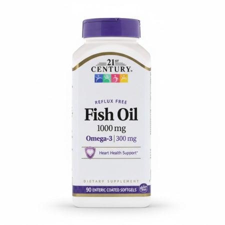 21 Century Fish Oil 1000 mg – Omega-3 Capsules, 90 Softgels